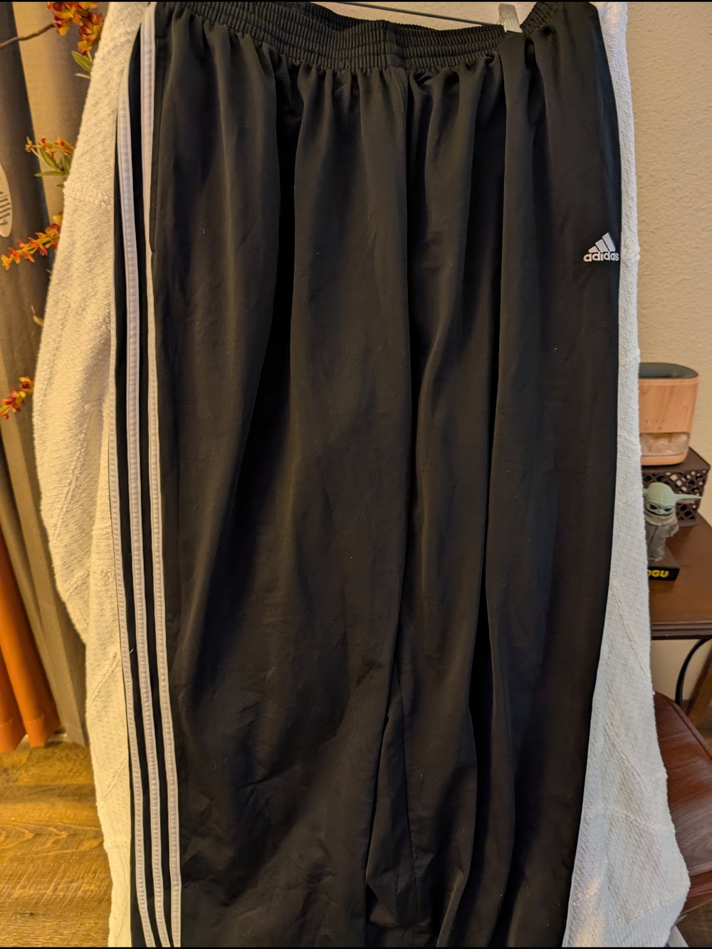 adidas Black Joggers with White Triple Stripes -